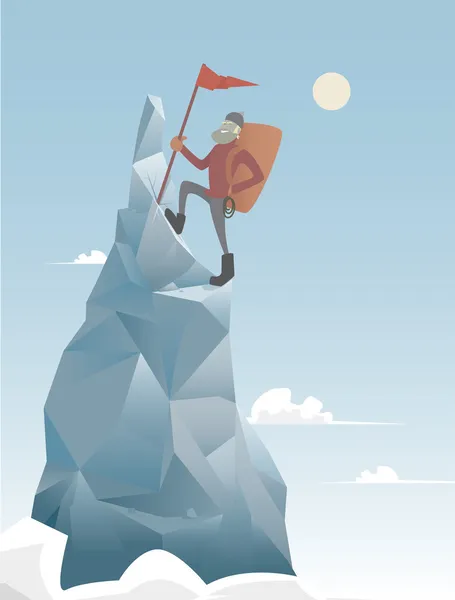 Mountain Climber — Stock Vector