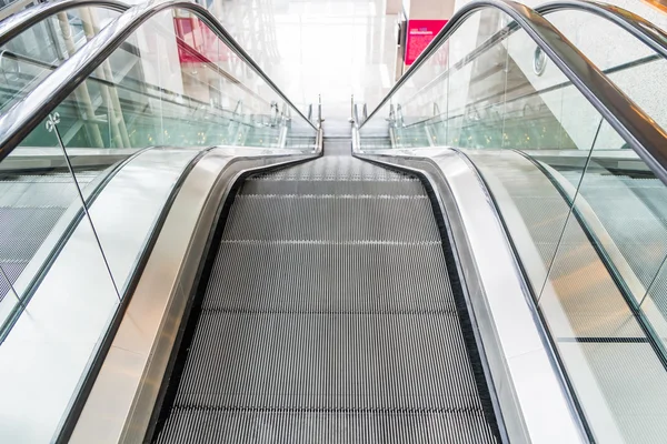 Empty escalator perspective from up to down — Stock Photo, Image
