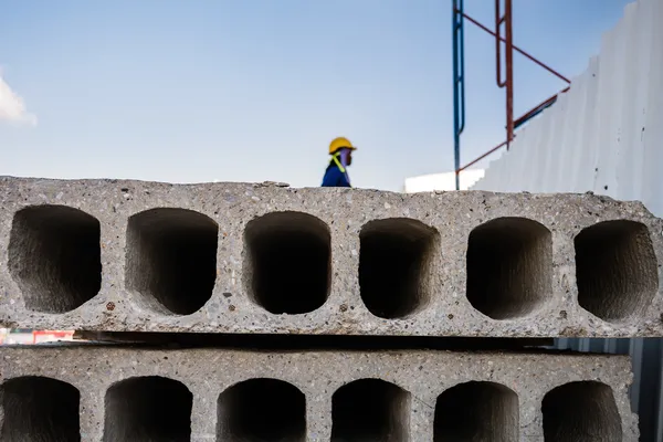 Hotový cement stěny pro stavebnictví — Stock fotografie