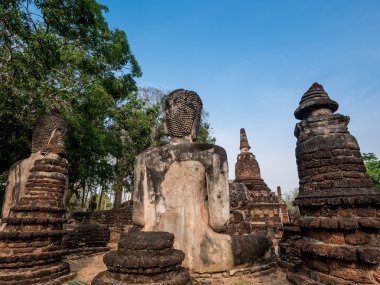 kamphaengphet tarihi Parkı arkası kırık eski Buda, 