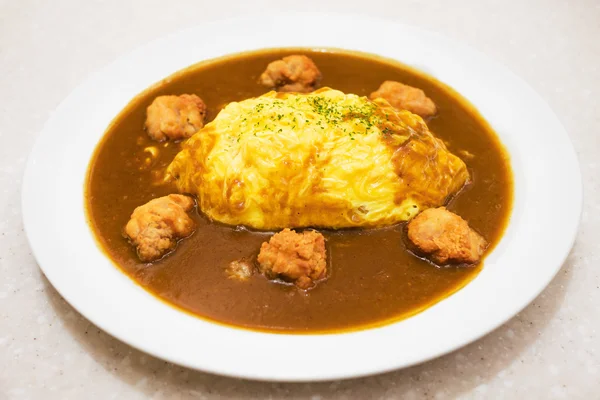 Omlet smażony kurczak curry Zdjęcie Stockowe