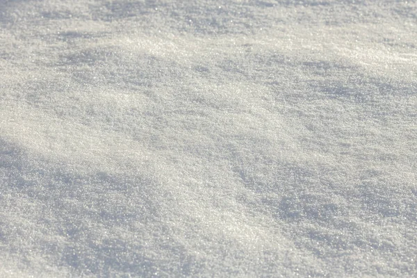 Sneeuw Grond Besneeuwd Oppervlak Zonnige Dag — Stockfoto
