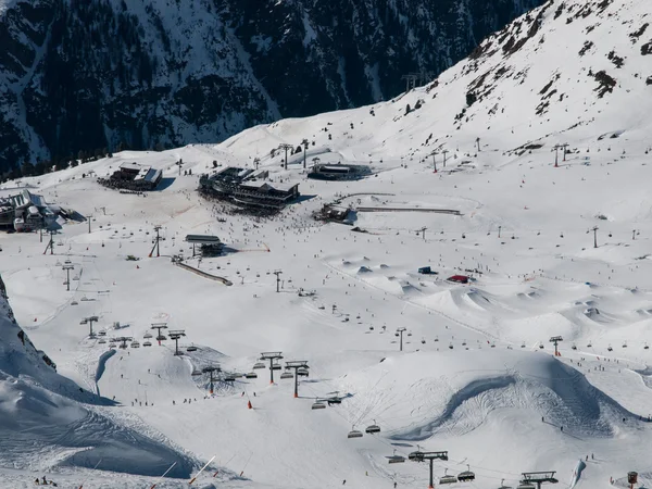 Silvretta arena skidort — Stockfoto