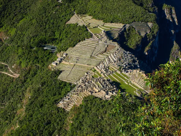 Utsikt over Machu Picchu fra Huyana Picchu – stockfoto