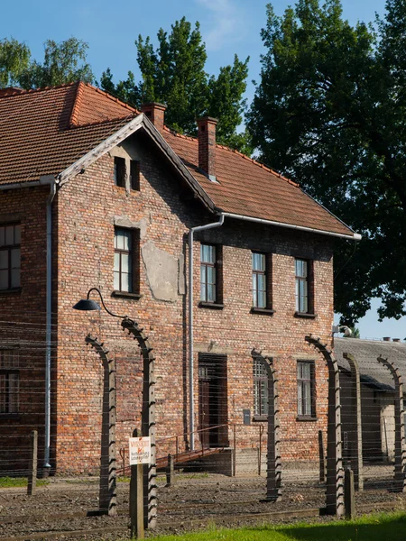 Edificio nel campo di concentramento di Auschwitz — Foto Stock