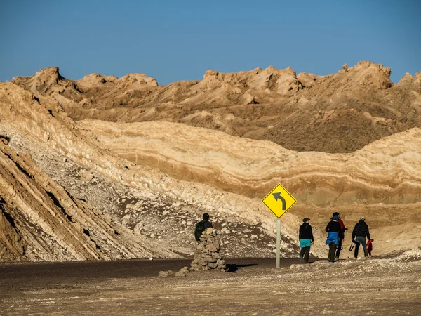 Girare a sinistra nel deserto di Atacama — Foto Stock