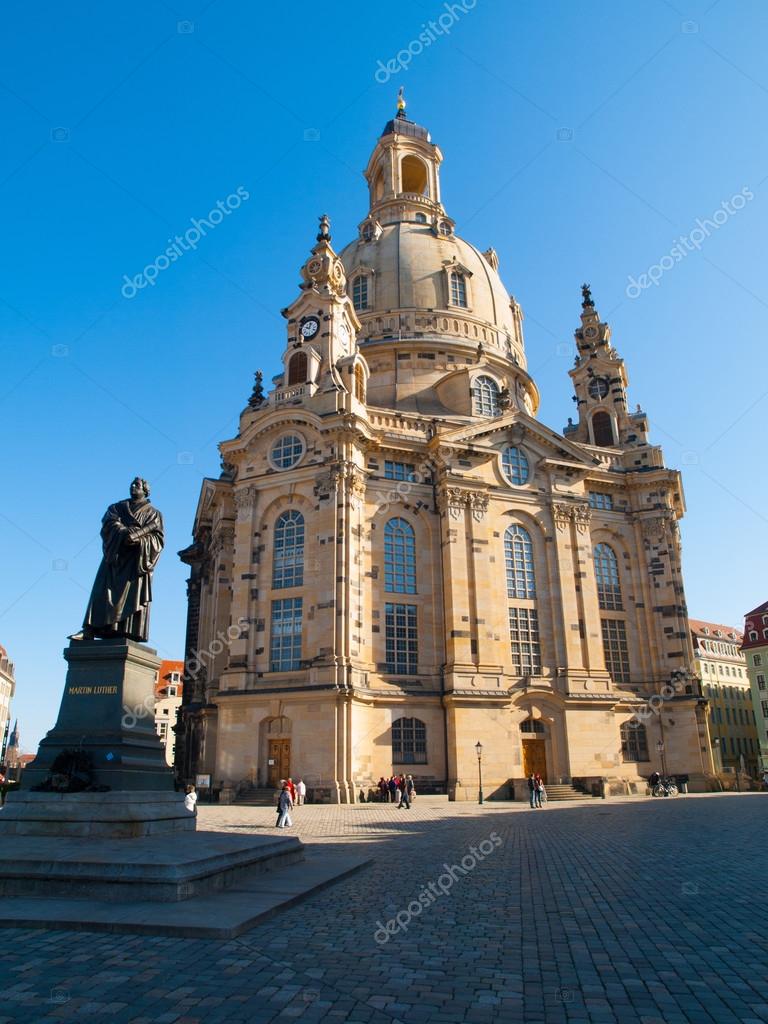 Fraunekirche the most known cathedral in Dresden — Stock Photo © pyty