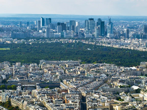 View of La Defense from Eiffel Tower — Stock Photo, Image