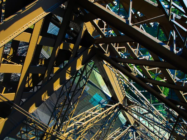 Vista detalhada da construção da Torre Eiffel — Fotografia de Stock