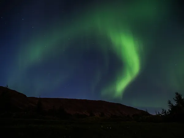 Kuzey yeşil ışık — Stok fotoğraf
