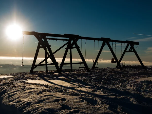 Balancéate en invierno — Foto de Stock