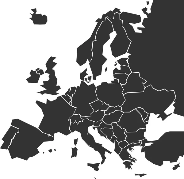 Európa-Térkép — Stock Vector