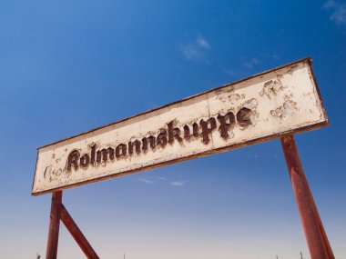 Kolmannskuppe signs in ghost town clipart