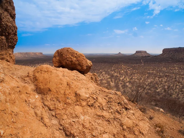 Rocky landscape of Damaraland - view from Vingerklip — Stock Photo, Image