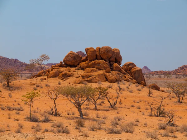 Formação rochosa laranja de Damaraland — Fotografia de Stock