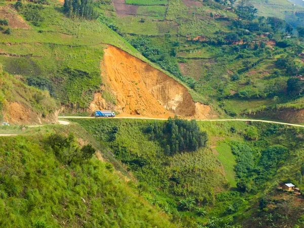 Landslides in african mountains — Stock Photo, Image