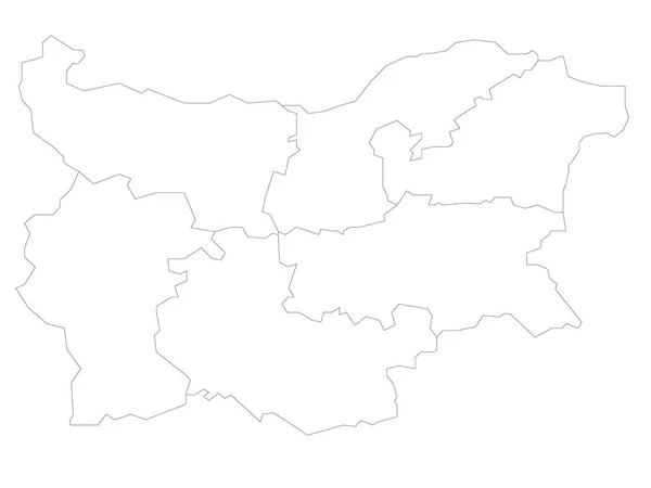 Bulgaria - mappa delle regioni — Vettoriale Stock