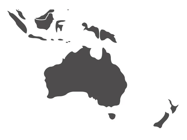 Mapa liso de Australia continente — Vector de stock