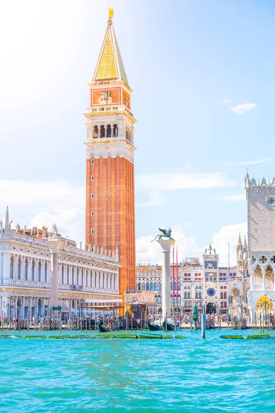 Venecia Centro Histórico Paseo Marítimo Con San Marcos Campanile Italiano — Foto de Stock
