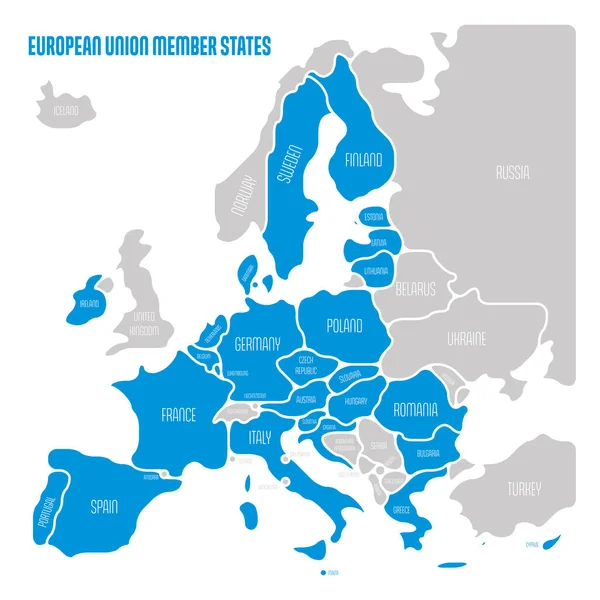 Mapa simplificado e harmonioso da UE —  Vetores de Stock