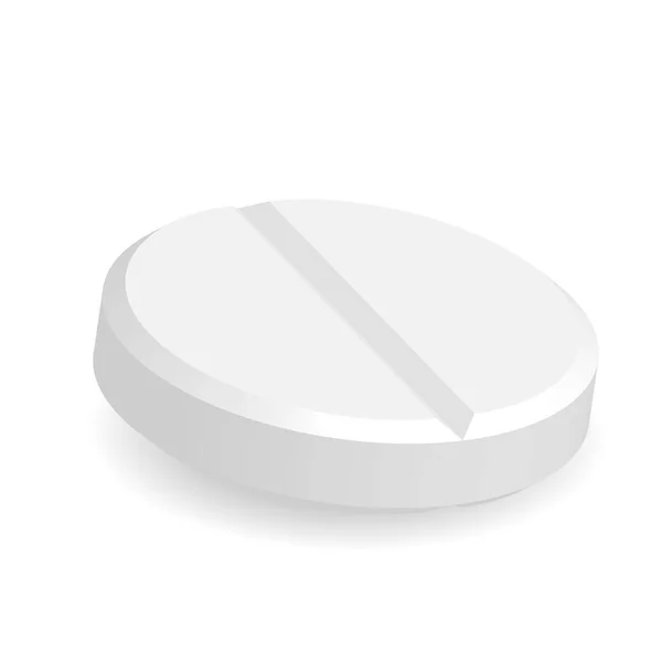 Білий планшет. Символ ліків або ліків . — стоковий вектор
