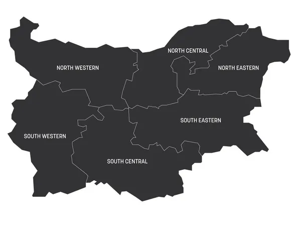 保加利亚-各区域的矢量图 — 图库矢量图片