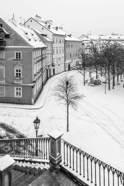 Zima na wyspie Kampa w Pradze — Zdjęcie stockowe