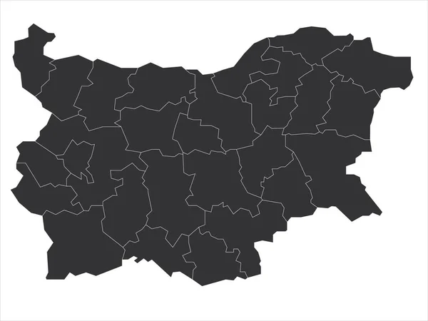 Bulgaria - mapa vectorial de provincias — Archivo Imágenes Vectoriales