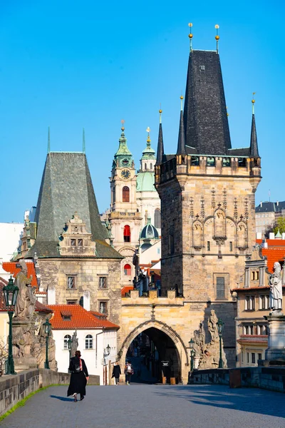 Torre da Ponte do Bairro Menor em Praga — Fotografia de Stock