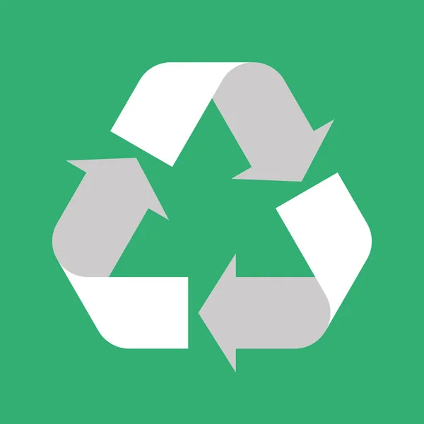 Símbolo de reciclaje universal plano simple — Vector de stock