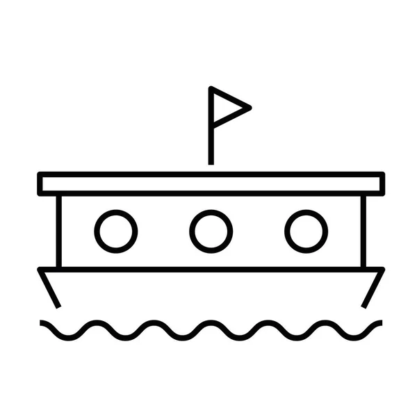 Hausboot-Ikone nach Hause — Stockvektor