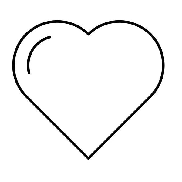 Серце кохання тонкої лінії значок — стоковий вектор