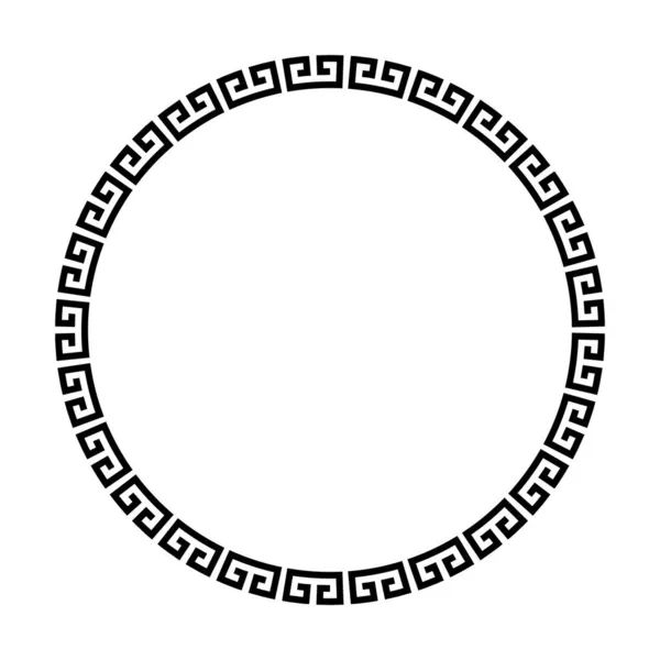 Рамка кола простого грецького візерунка — стоковий вектор
