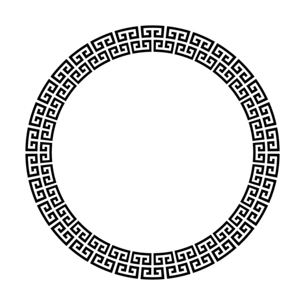 Рамка кола простого грецького візерунка — стоковий вектор