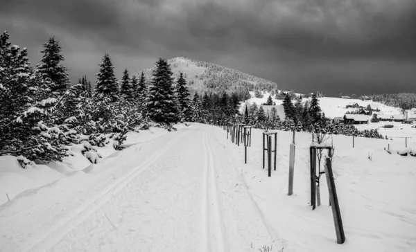 Zimní čas v Jizerských horách — Stock fotografie