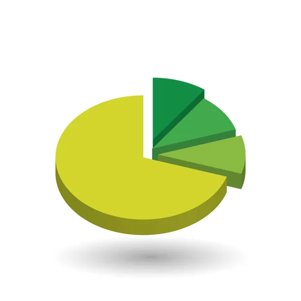 Groene taart grafiek ontwerp element — Stockvector