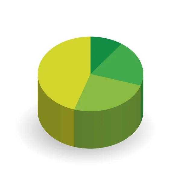 Elemento de design gráfico de torta verde —  Vetores de Stock