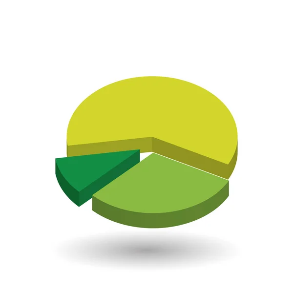 Elemento de design gráfico de torta verde — Vetor de Stock