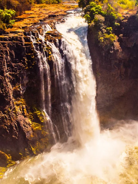 Victoria Falls a Zambezi folyón száraz évszakban — Stock Fotó