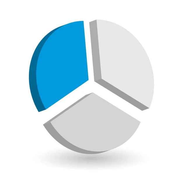 Pie chart elemento de design vetorial — Vetor de Stock