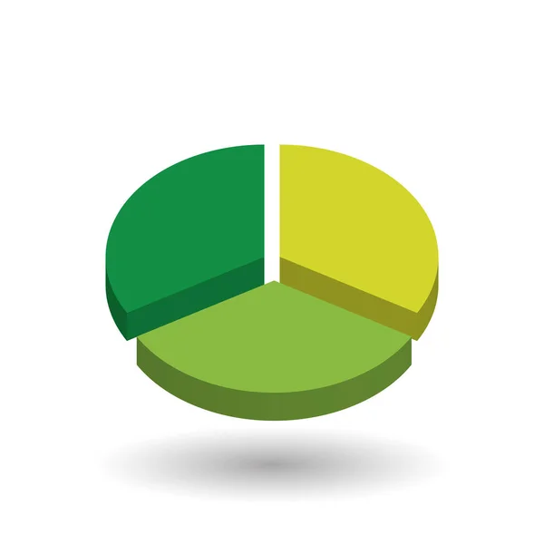 Groene taart grafiek ontwerp element — Stockvector