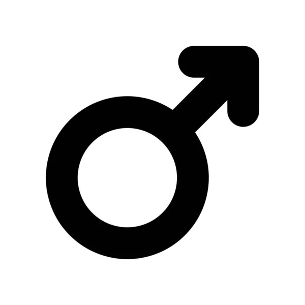 Género masculino signo vector icono — Archivo Imágenes Vectoriales