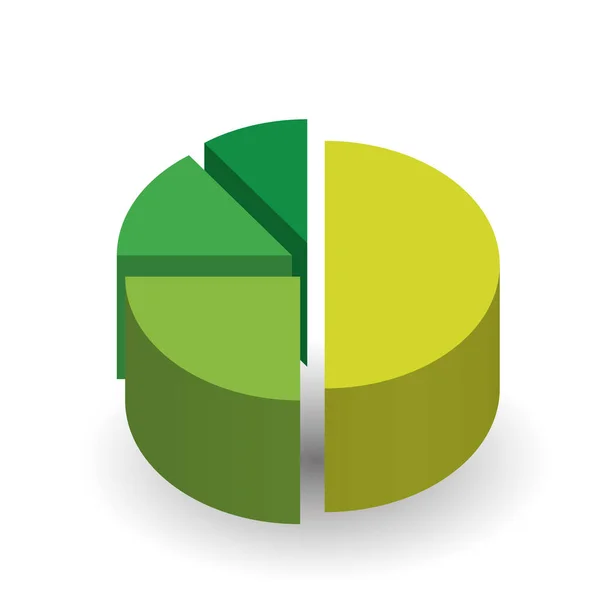 Elemento de design gráfico de torta verde —  Vetores de Stock