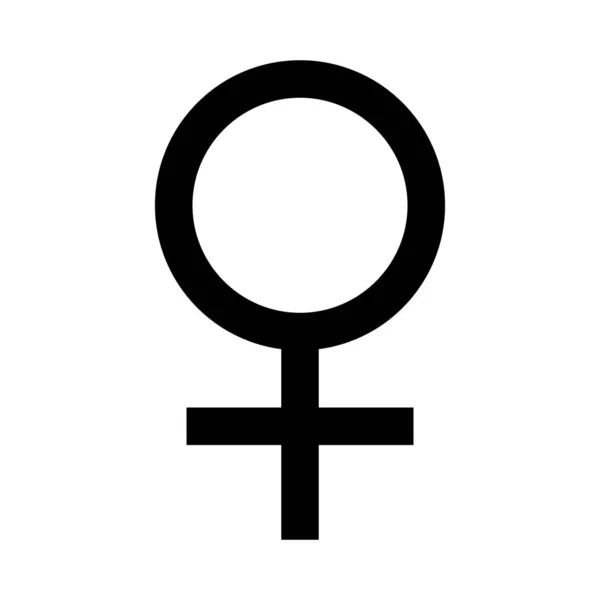 Icône vectorielle de signe de genre féminin — Image vectorielle