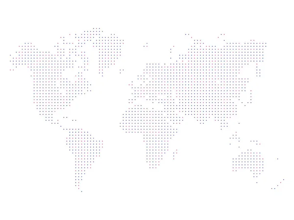 世界の色点線地図. — ストックベクタ