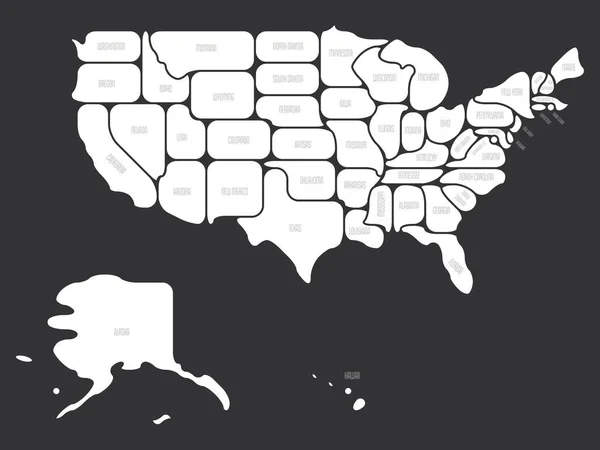 Ogólna gładka mapa USA — Wektor stockowy