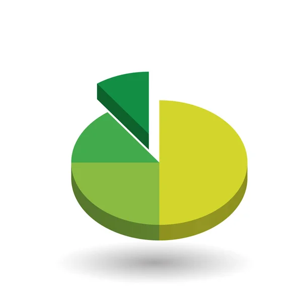 Elemento de design gráfico de torta verde — Vetor de Stock