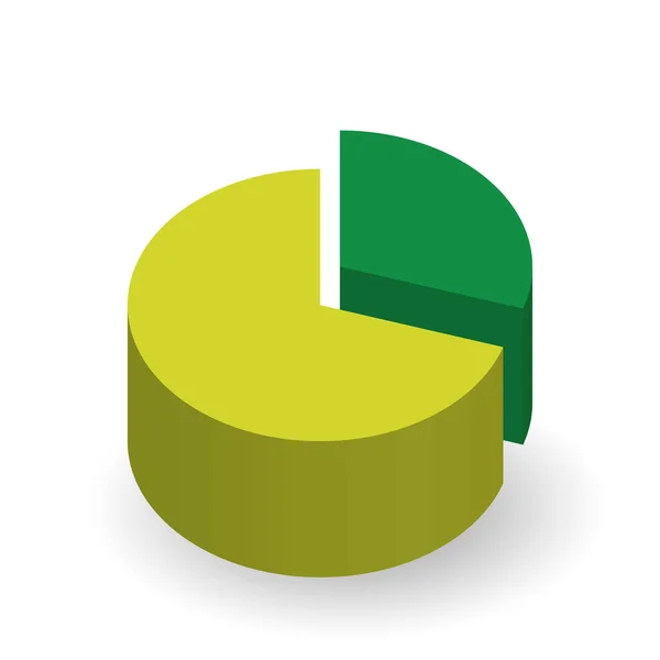 Elemento de design gráfico de torta verde —  Vetores de Stock