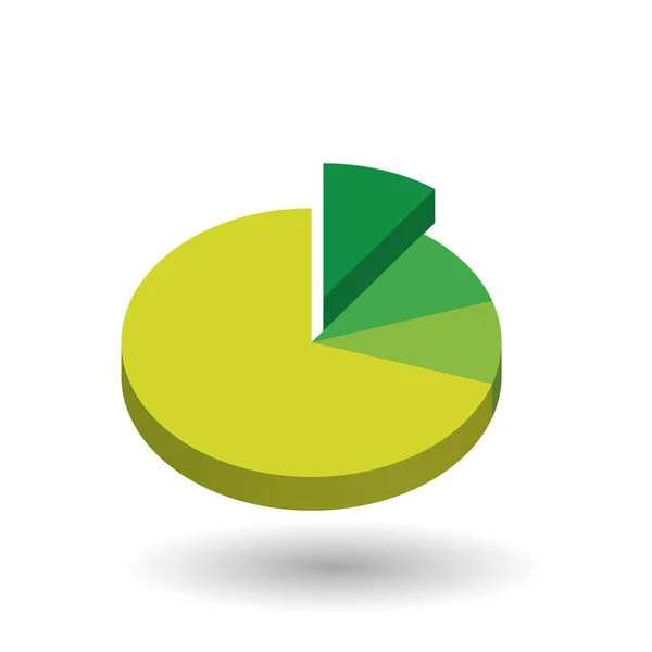 Elemento de design gráfico de torta verde — Vetor de Stock