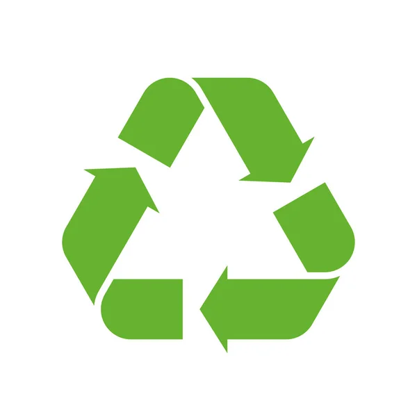 Símbolo de reciclagem universal plana simples — Vetor de Stock